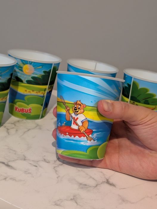 Zestaw 5 plastikowych kubków Kubuś efekt 3D