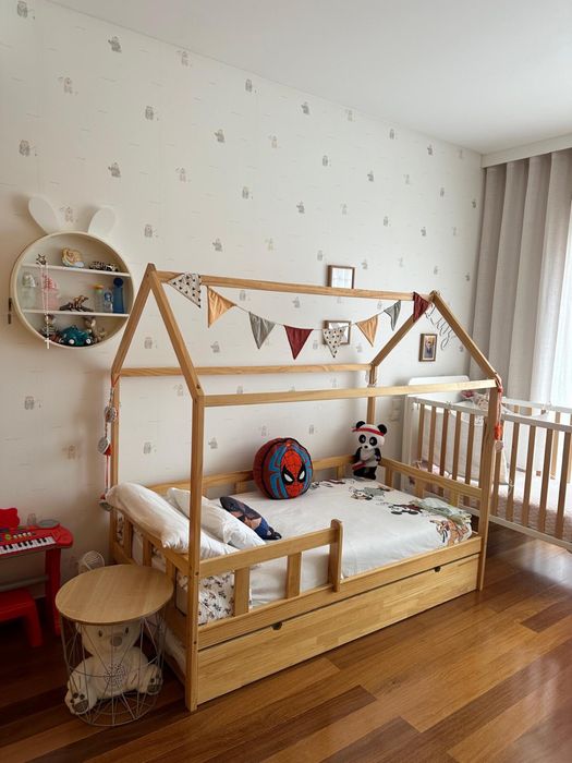 Cama casinha com gaveta e colchao