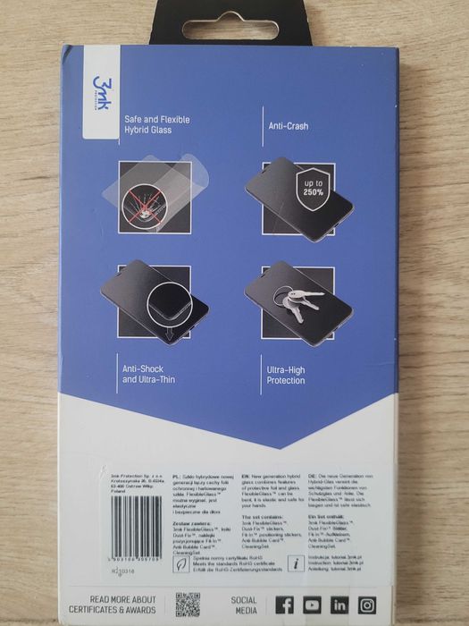 Szkło hybrydowe FlexibleGlass 3mk do Samsunga Galaxy S20 FE 5G nowe