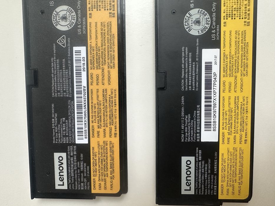 Оригінальна батарея для ноутбука Lenovo Thinkpad T470 T480 T570 P51S