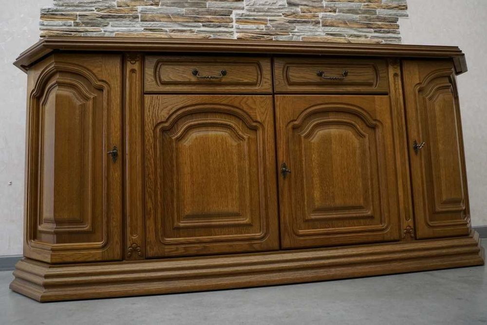 Komoda Dębowa 4 Drzwiowa Super Pod TV szer. 182 cm   (P-1400)