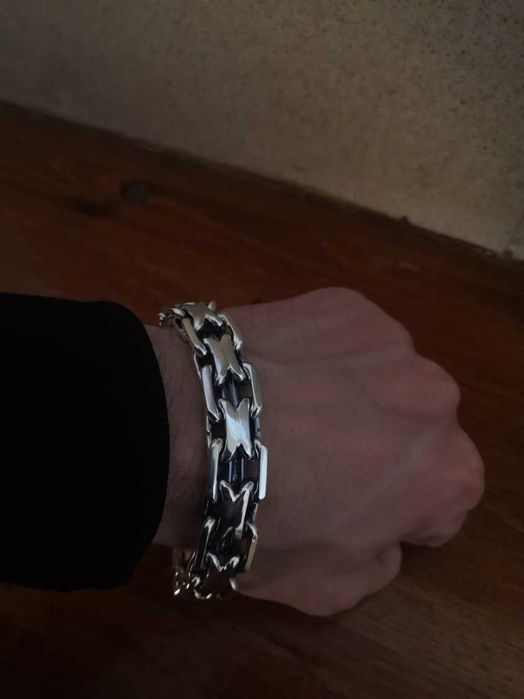 Срібний браслет 110г чоловічий, мужской серебряный браслет 925