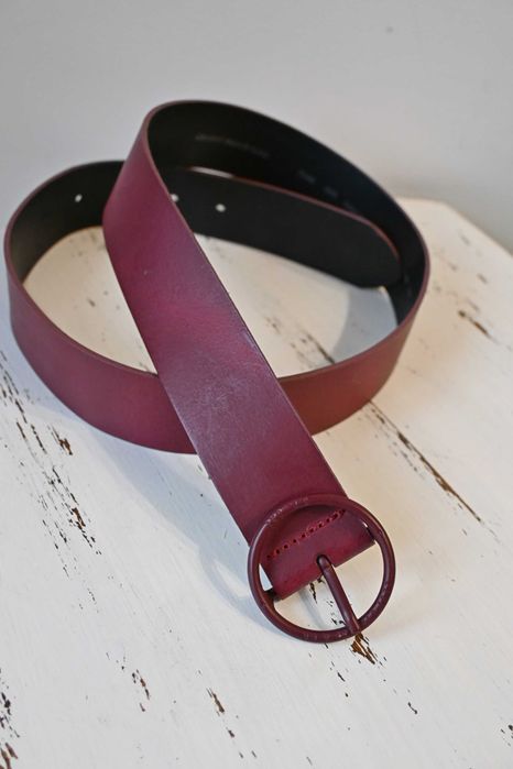 Levi's pasek fioletowy 80cm skóra naturalna