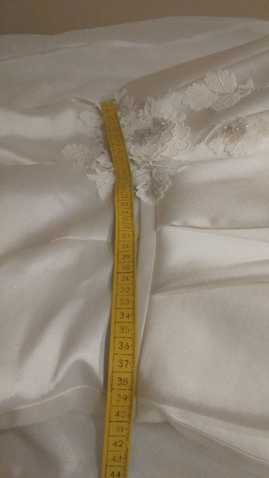 Suknia ślubna midi, może być ciążowa, rozm. 36-38