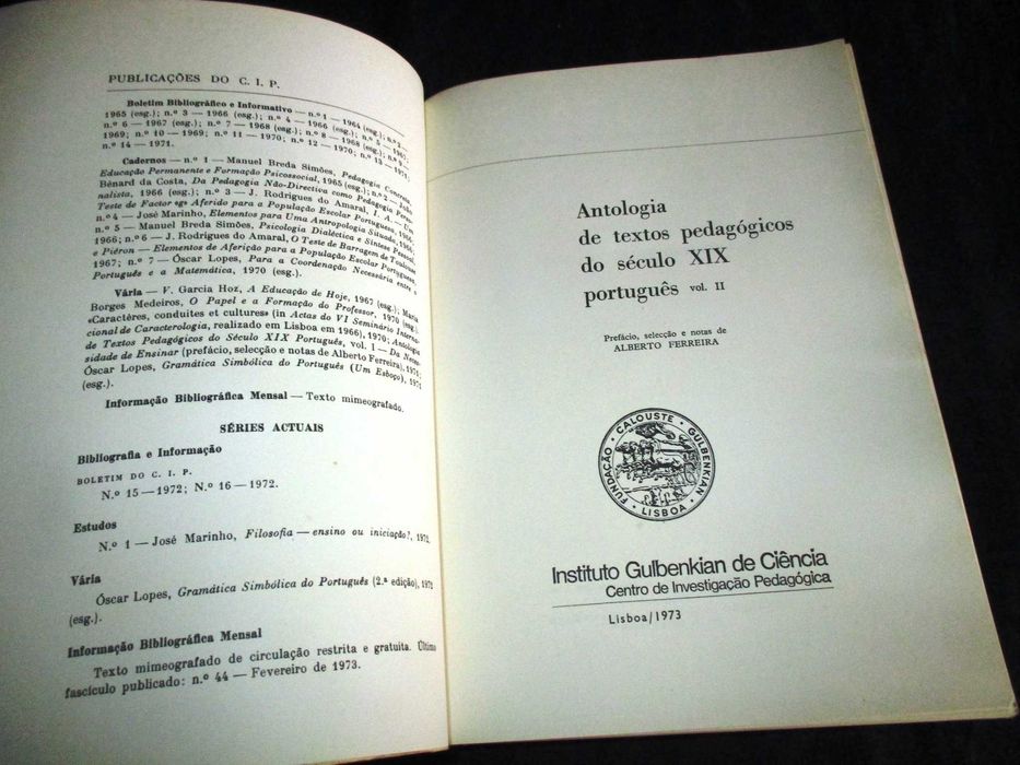 Livros Antologia de Textos Pedagógicos do Século XIX português