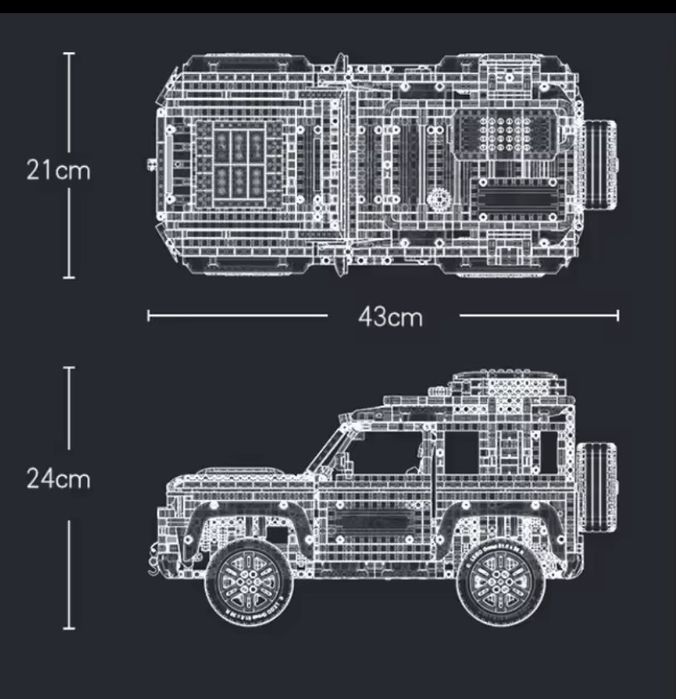 technic land rover defender 2573 деталі (42110)
