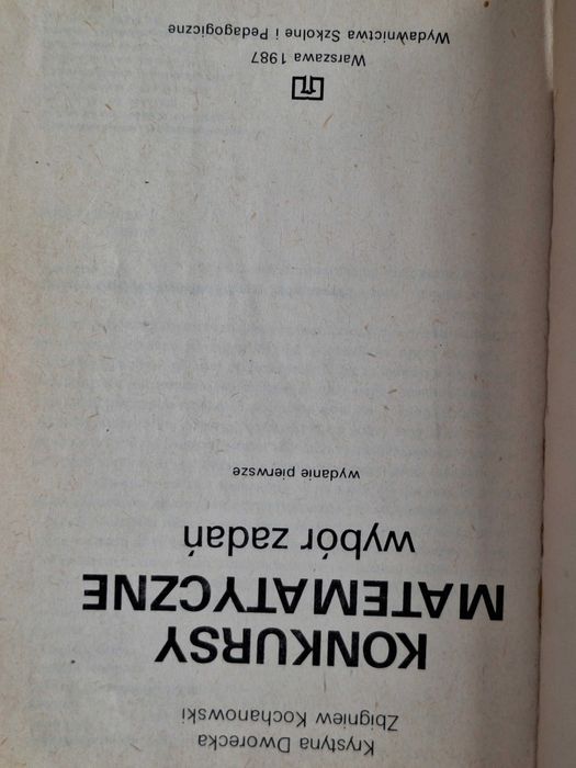KONKURSY MATEMATYCZNE wybór zadań K. Dworecka / Z. Kochanowski