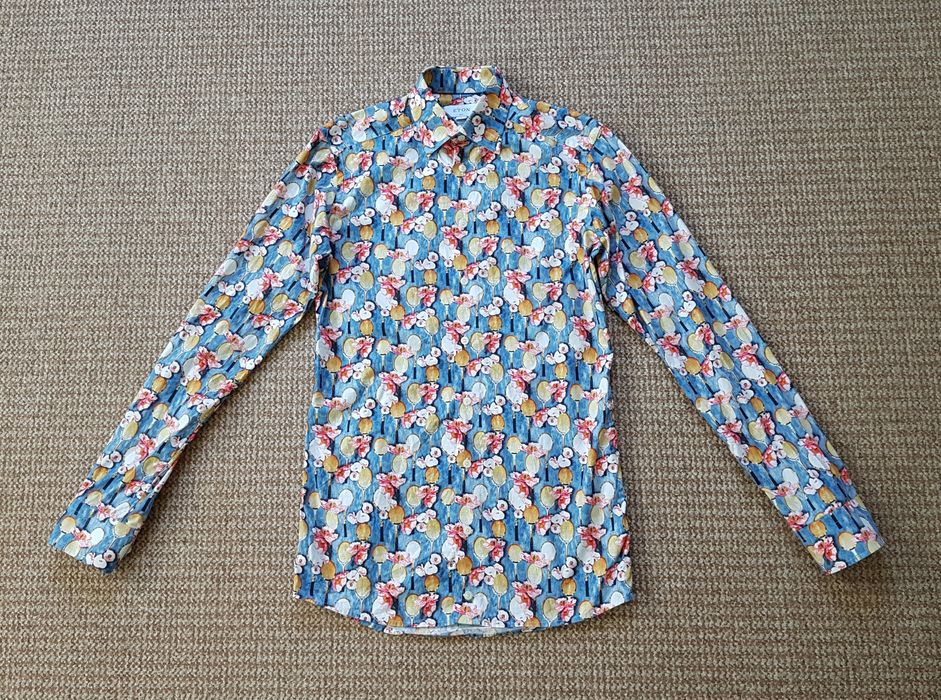 Eton сорочка slim fit оригінал S flower print