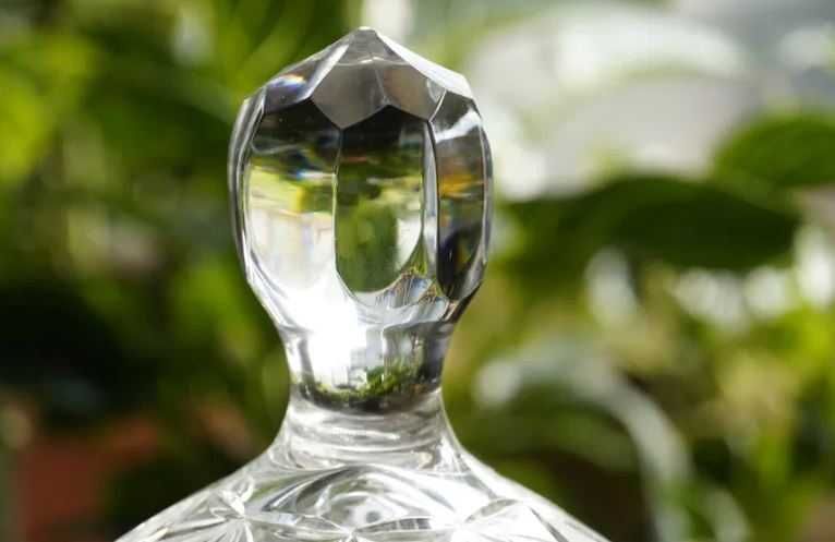 Bardzo duza waza krysztalowa bomboniera szkło prl wielka