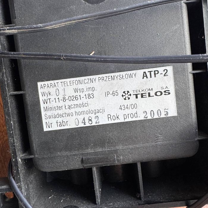 Przemysłowy aparat telefoniczny Telkom-Telos ATP-2  Super Stan