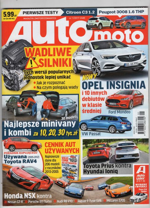 Auto Moto 1/2017 (248) Nowy Opel Insignia, Wadliwe silniki