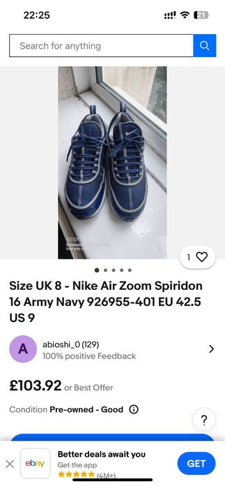 Кросівки Nike Air Zoom  Spiridon 16 100%ооигінал.