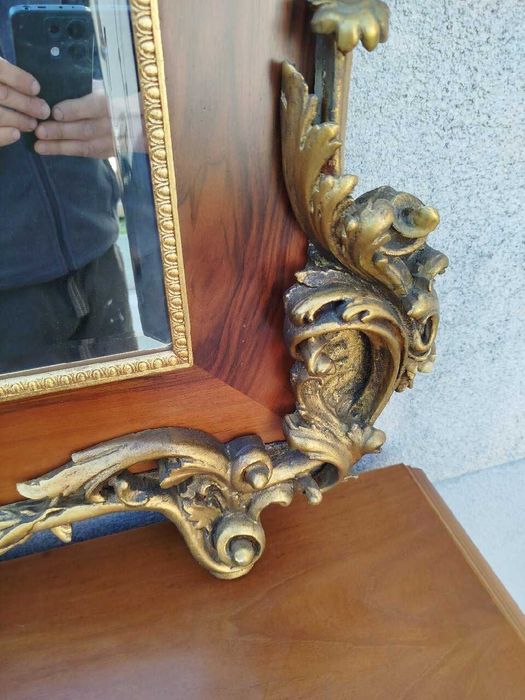 Konsola włoska z lustrem rzeźbiona