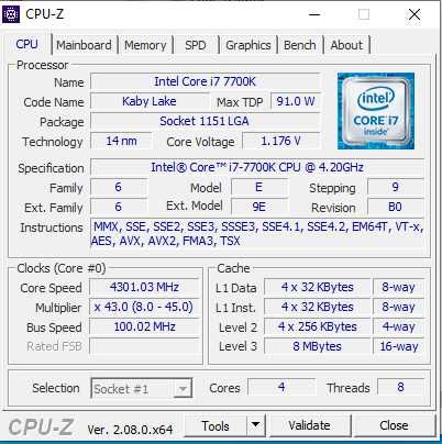 Procesor Intel Core i7-7700K 4 x 4,2 GHz gen. 7 LGA 1151