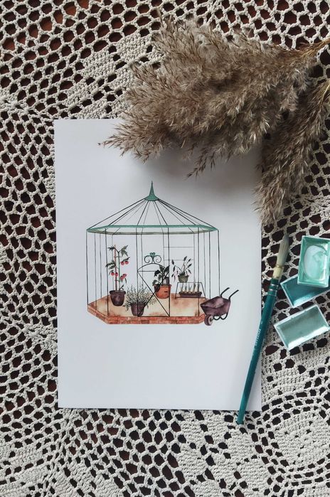 Zestaw trzech ilustracji, plakatów, akwareli do pokoju dziecięcego