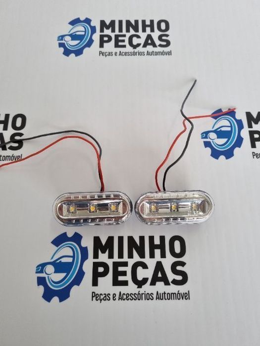 Piscas Laterais Led Cromados Vw Golf 3/4