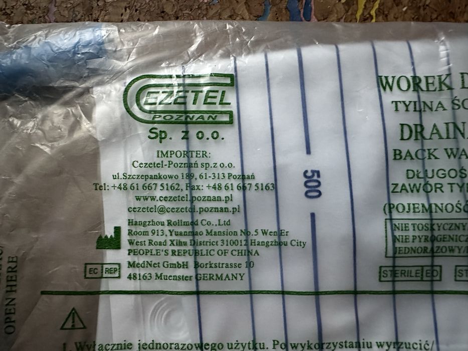 Worek na mocz 2 litry, 37 sztuk
