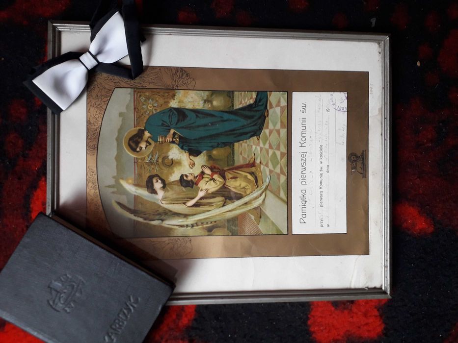 Obrazy, książki, pamiątki, papież, komunia Dewocjonalia PRL