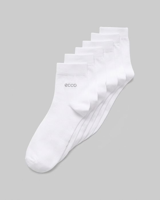 skarpetki ECCO Classic Ankle Cut, 3 Pack, do kostki, biały, EU 35-38