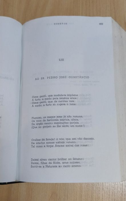 Livro antigo Obras de Bocage