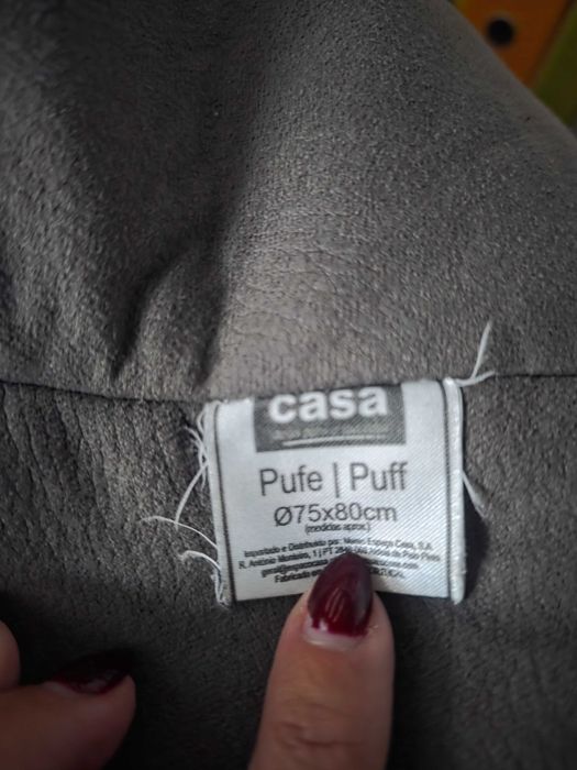 Puff cor cinzento