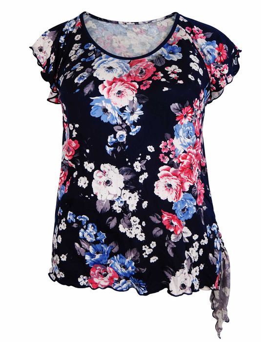 Bluzka letnia z wiązaniem Plus Size 3XL - 54/56