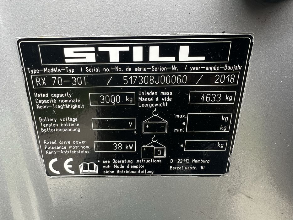 Sprzedam wózek widłowy Still RX70 30