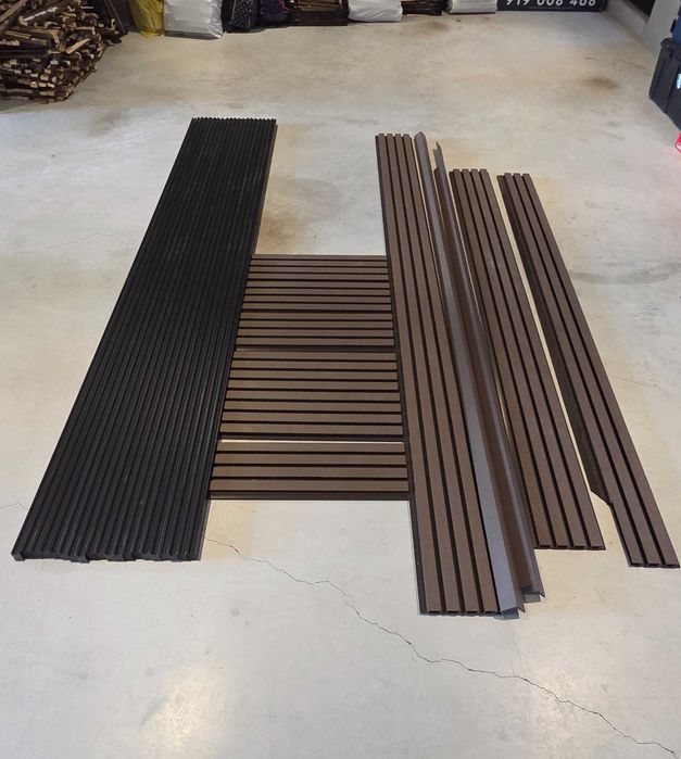 Resto de peças Ripado 20 Travessas p/ Aplicação de Ripado Exterior WPC 2900x40x25MM