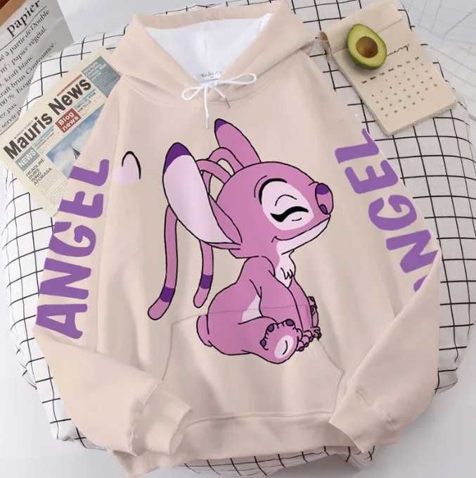 Hoodie Combinando Do Stitch E Da Angel Unissexo NOVO ENTREGA GRÁTIS