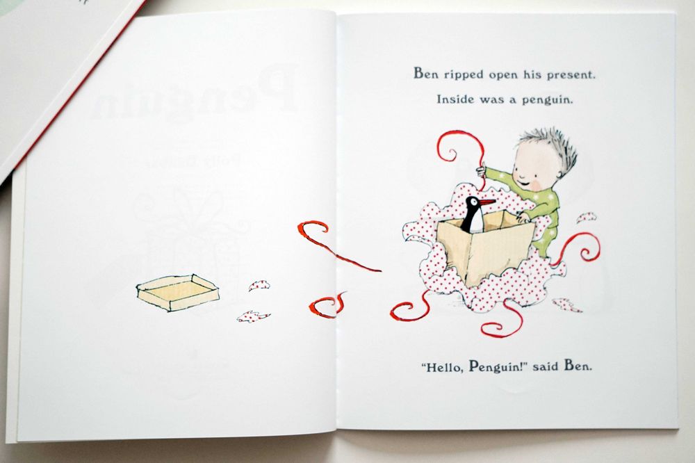 "Penguin" angielska książka na Święta dla dzieci Mikołaj