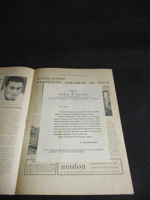 Jornal de Ténis e Golfe 1 ao 6 Raro 1960