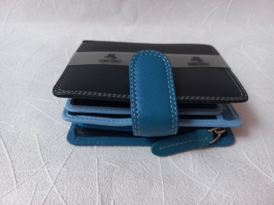 Женский кошелек кожаный сине-голубой Visconti .Англия.