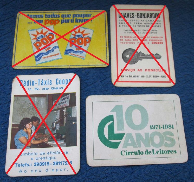 Calendários diversos 1979 a 1984 (várias fotos) Ler descrição