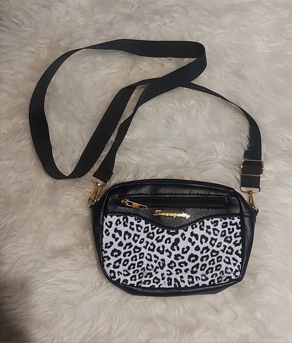 Torebka na pasku listonoszka panterka