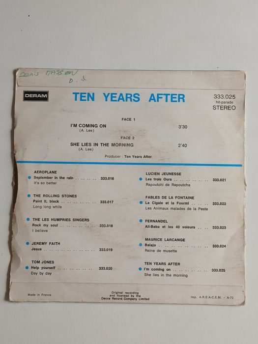 Vinil 45 rpm: Ten Years After