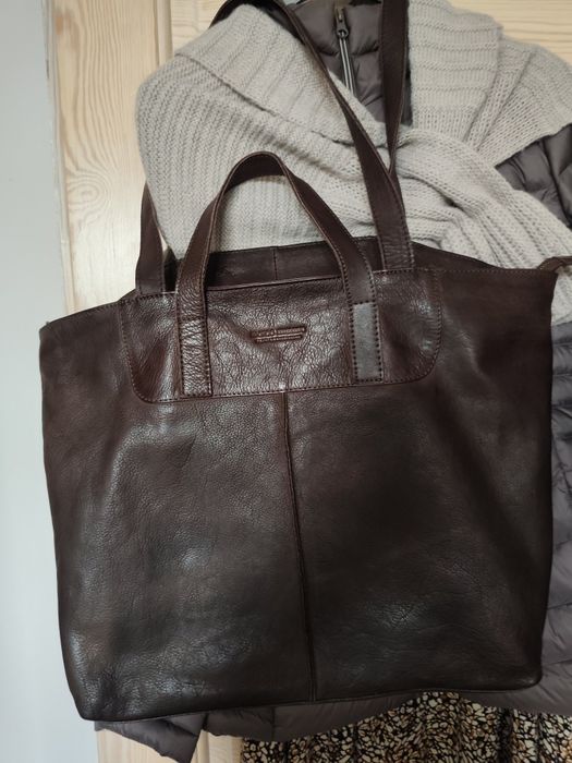 Torebka skórzana typu shopper Marco Mazzini