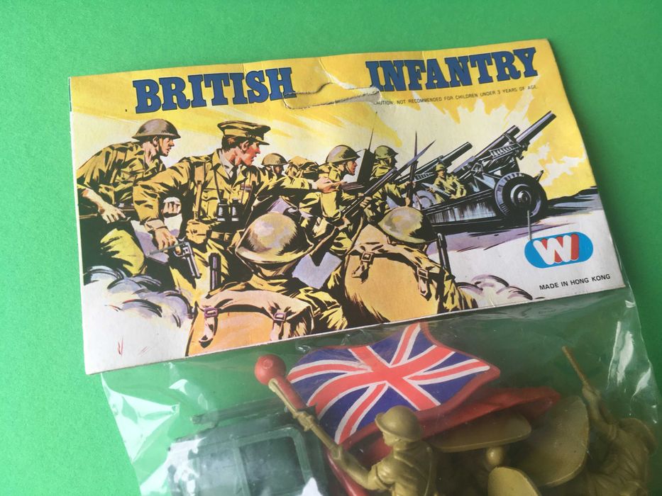 Conjunto de Soldados de brincar em plástico British Infantry Anos 80