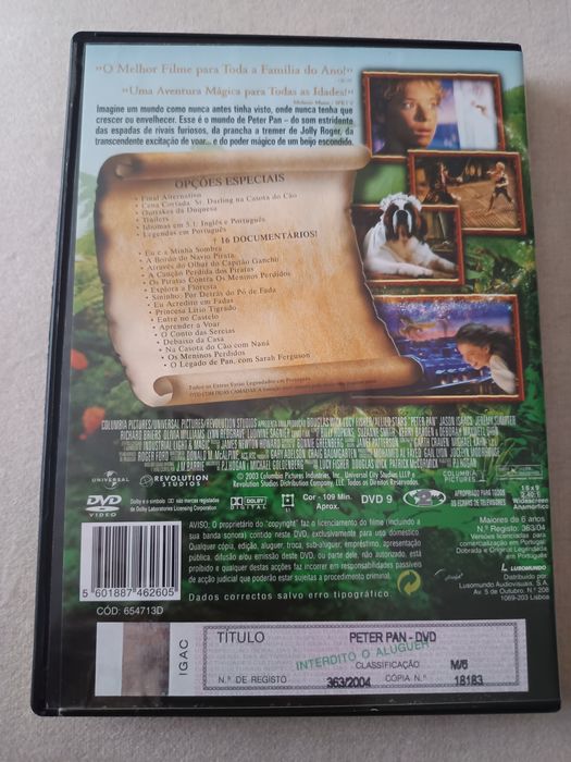 DVD Peter pan.   .