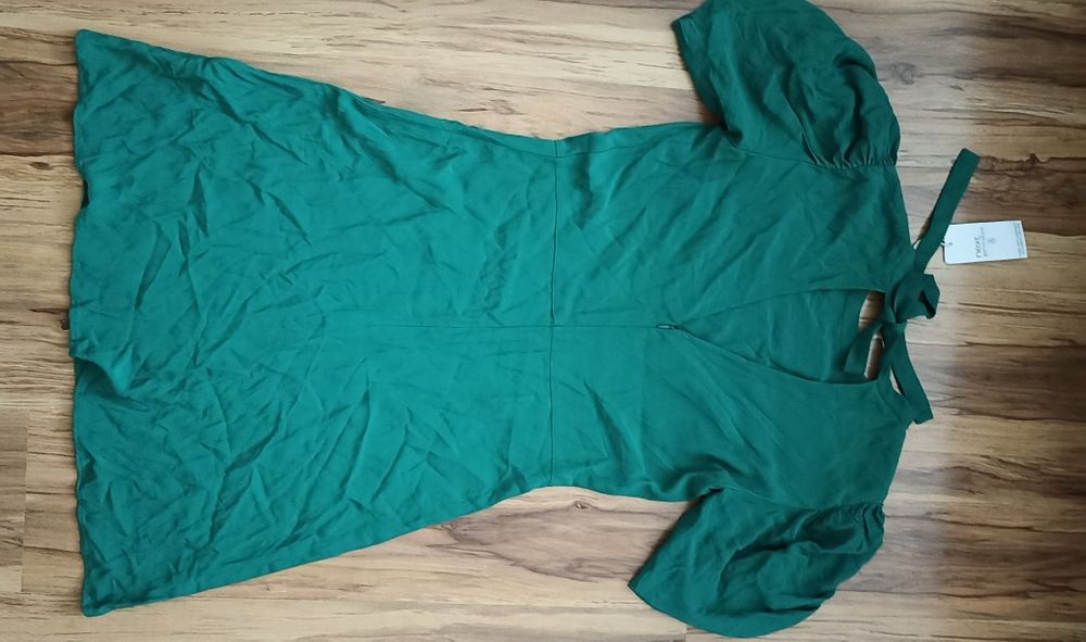 Nowa letnia sukienka z wiskozy bufiaste rękawy Next rozmiar 12