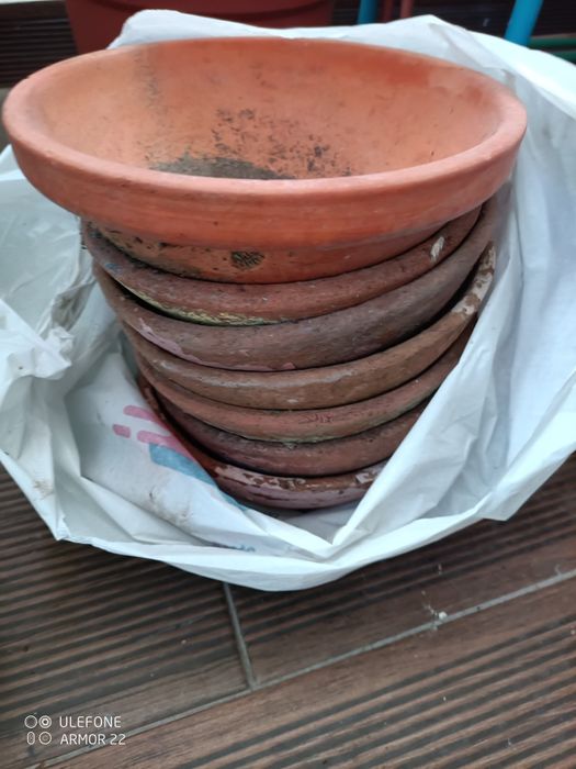 Tachos de barro para pombos 5€ os 7 tachos