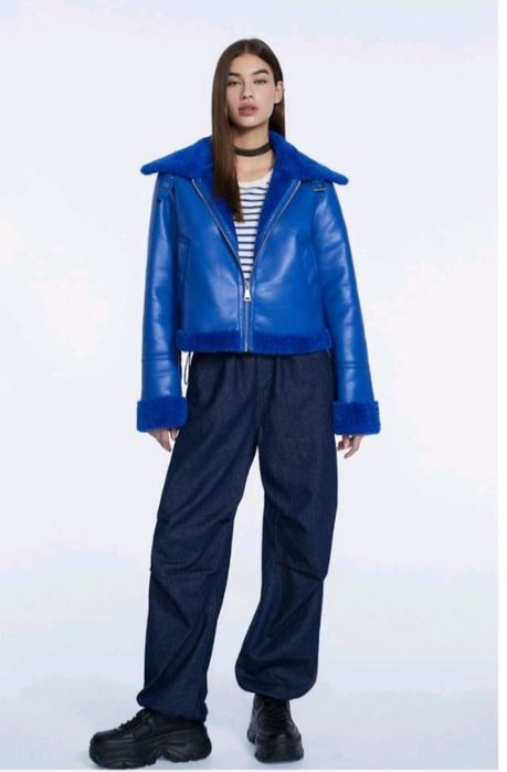 Продам короткую дубленку,дубленку-авиатор.