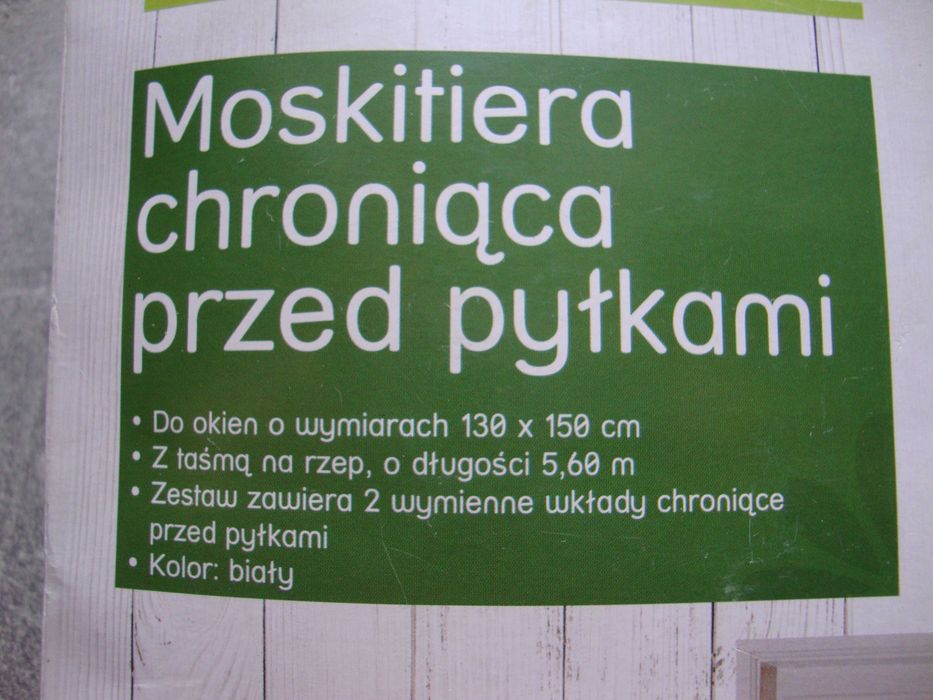 Moskitiera chroniąca przed pyłkami / komarami  do okna 130x150 cm.