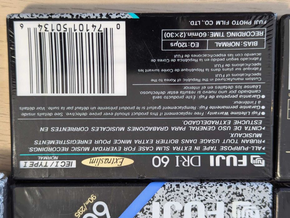 Аудио кассеты лот 10шт. FUJI DR-I 60-90 Аудіокасети нові