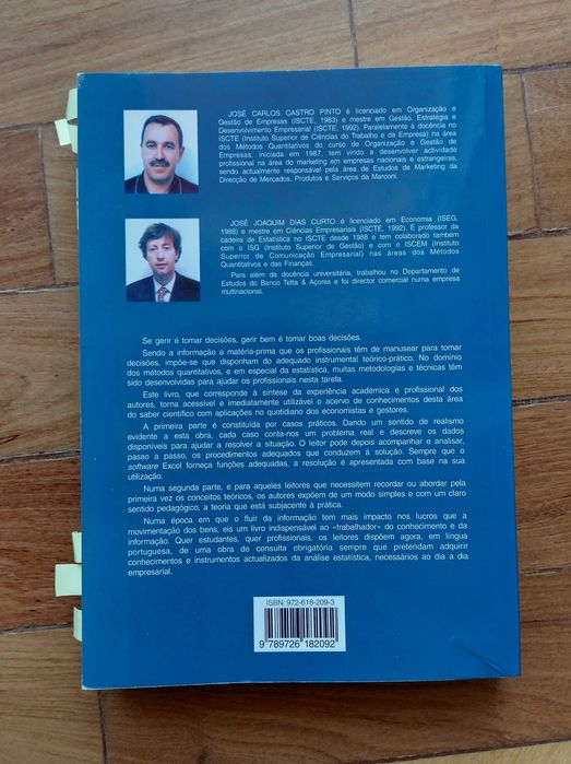 Estatística para Economia e Gestão - J C Castro Pinto, J J Dias Curto