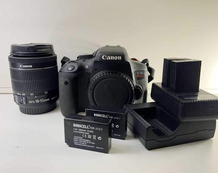 Canon Rebel T6i + 18–55mm Lens + 4 Batteries — Excellent Condition64739763393153120