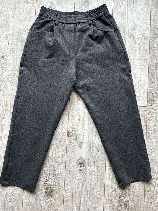 Brunello Cucinelli оригінал люксові брюки джогери графіт Made in Italy IT40