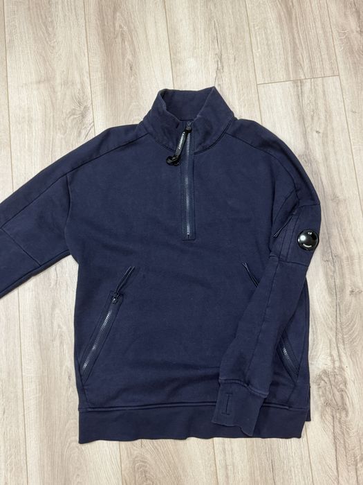 C.P. Company (XL-L) 1/3 Zip Sweatshirt Navy мужская кофта оригинал синя