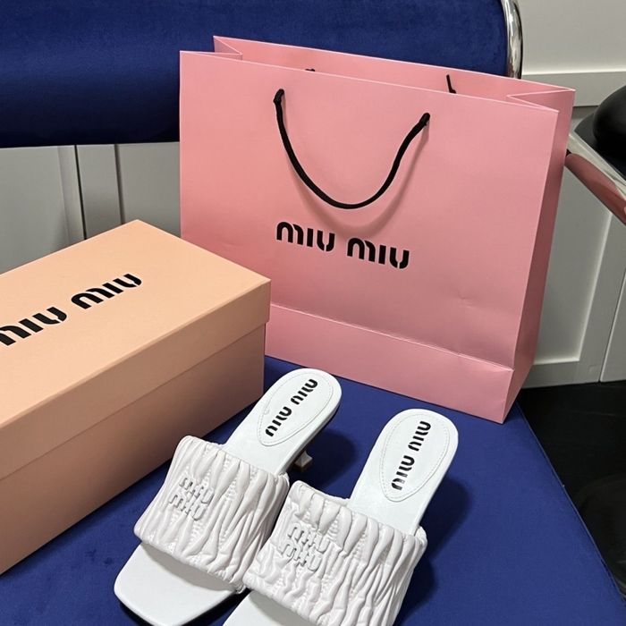 Klapki Mule Miu Miu! Skóra naturalna! Premium Jakość! 36-41