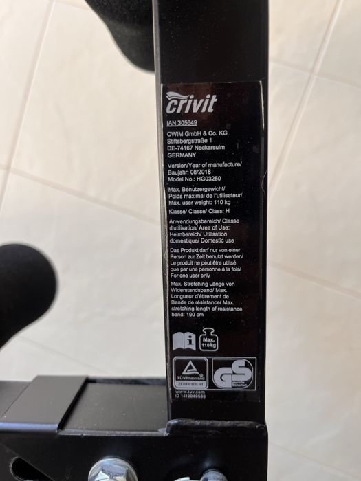 Banco de ginásio Crivit