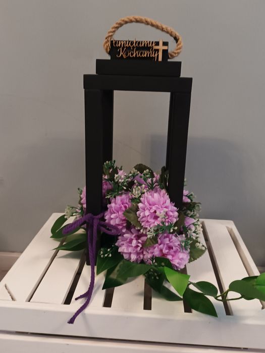 Lampion z chryzantemami